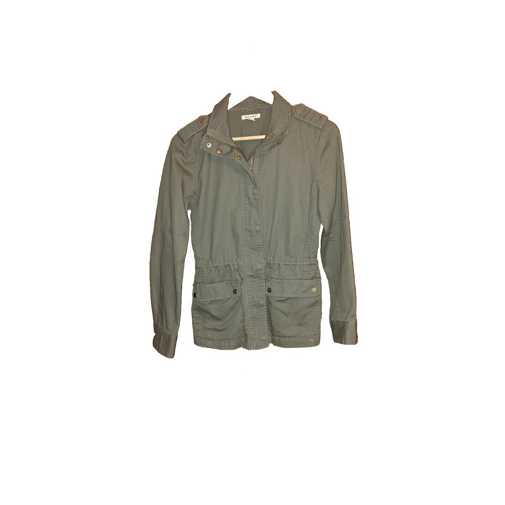 Miami Jacket Women's Size S Military Utility Anorak Drawstring Waist Olive Green